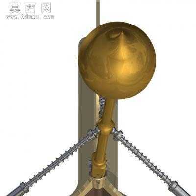 倒立摆固定机制inventor设计模型 3D模型