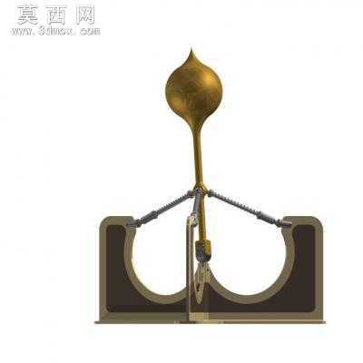 倒立摆固定机制inventor设计模型 3D模型