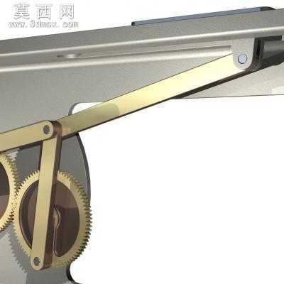 双齿轮单滑块曲柄连杆传动机构 3D模型