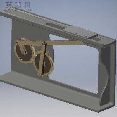 双齿轮单滑块曲柄连杆传动机构 3D模型