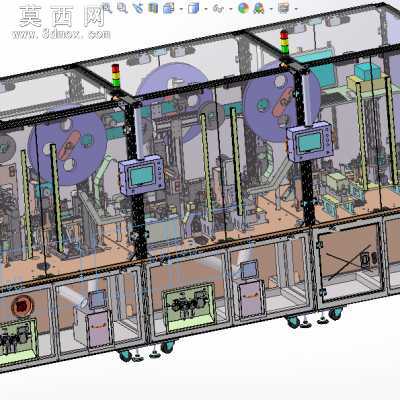 高效复杂USB全自动化自动组装机大型设备 3D模型
