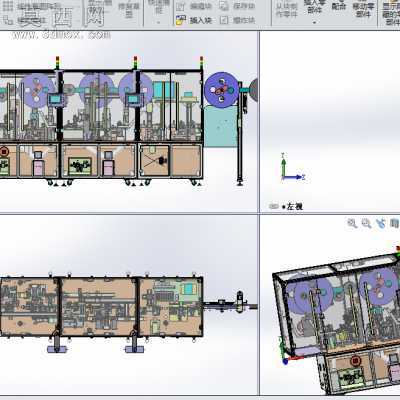 高效复杂USB全自动化自动组装机大型设备 3D模型