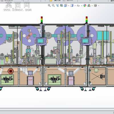 高效复杂USB全自动化自动组装机大型设备 3D模型