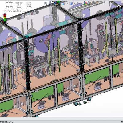 高效复杂USB全自动化自动组装机大型设备 3D模型