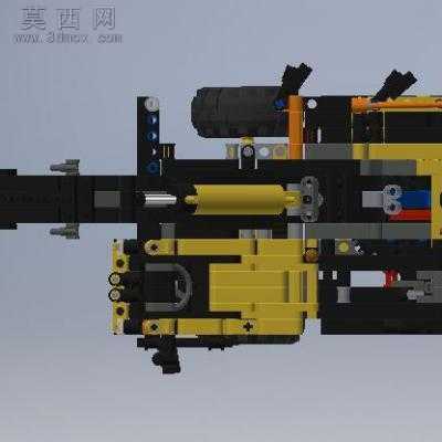乐高积木制作的Volvo EW160E 轮式挖掘机 3D模型
