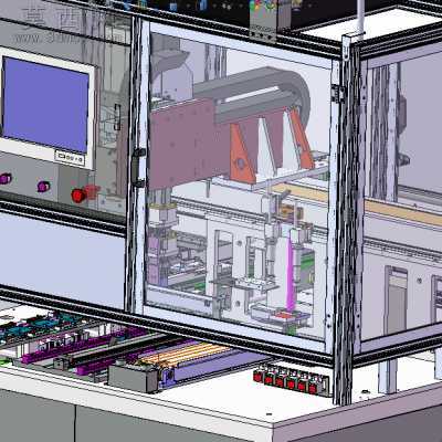 手机屏幕、平板电脑屏幕全自动组装机 3D模型