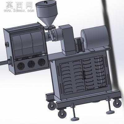 实验室用小型单螺杆挤出机 3D模型