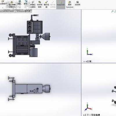 实验室用小型单螺杆挤出机 3D模型