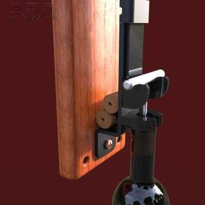 一种圆木新型红酒开瓶器 3D模型