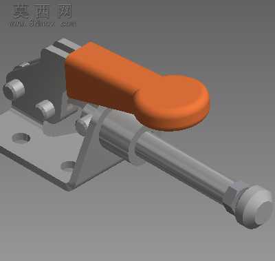 一款推拉式肘节夹 3D模型