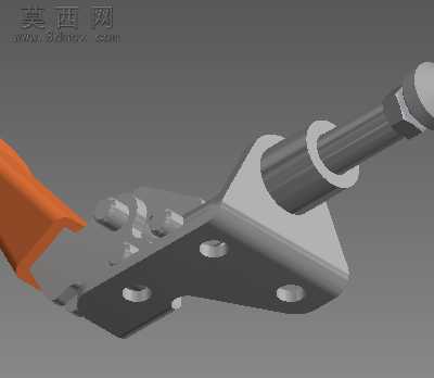 一款推拉式肘节夹 3D模型