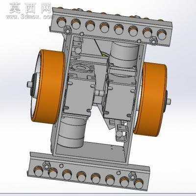 一款铝型材框架结构的AGV小车 3D模型