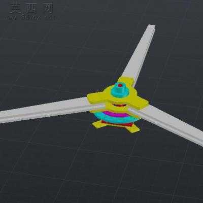 垂直轴风力发电机CAD三维设计模型 3D模型