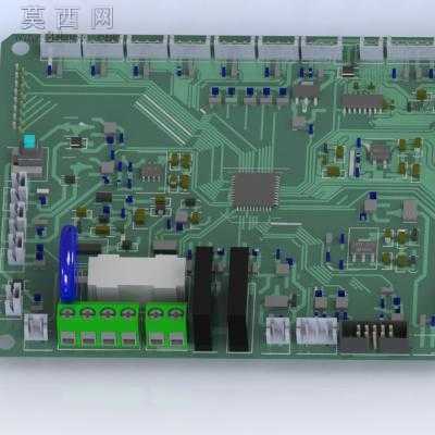 PCB主电路板集成件含接插件 3D模型