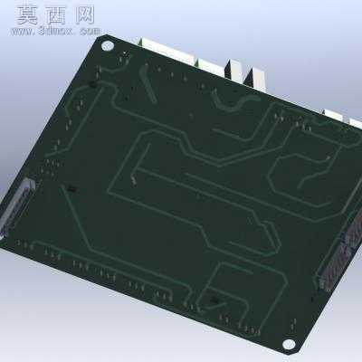PCB主电路板集成件含接插件 3D模型
