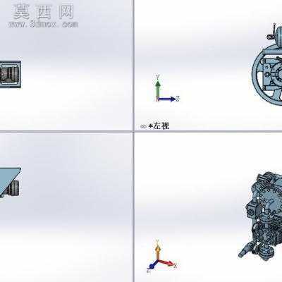 161B型百马力压缩机模型 3D模型