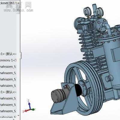 161B型百马力压缩机模型 3D模型