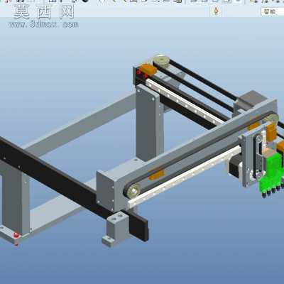 同步带轮三轴取料结构机械手 3D模型