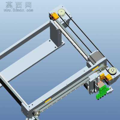 同步带轮三轴取料结构机械手 3D模型