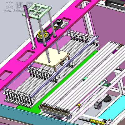 LED灯管测试分选大型取放料机械手生产线设备 3D模型