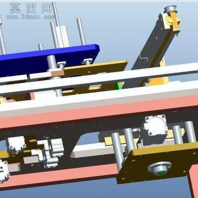 机械手模内取料带旋转和切水口一体机设备 3D模型