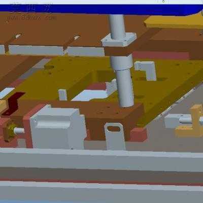 机械手模内取料带旋转和切水口一体机设备 3D模型