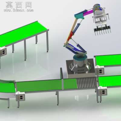 弯角可调分拣机 3D模型