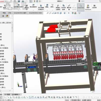 机械手臂装箱机 3D模型