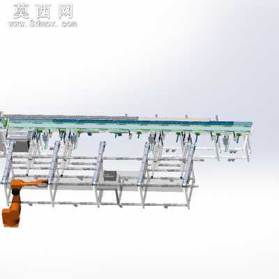 型材同步输送机 3D模型