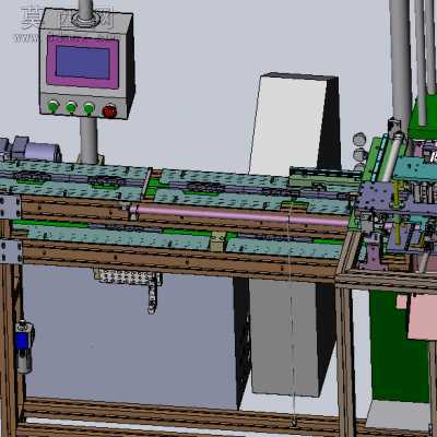 USB数据线材上下料与治具回流线设备 3D模型