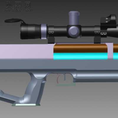 PCP airgun 效果作品 3D模型