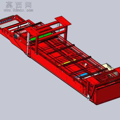 快速伸缩式皮带机装车卸货皮带机 3D模型