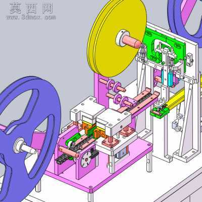 轻触开关包装机PPU、高速型开关编带包装机 凸轮机构 3D模型