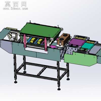 吹风除尘毛刷线、非标自动流水线 3D模型