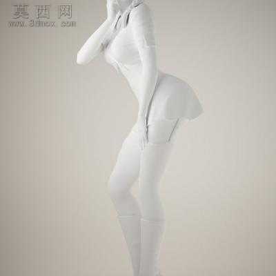 3dmax画的性感美女模型+贴图 3D模型