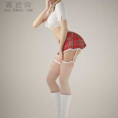 3dmax画的性感美女模型+贴图 3D模型