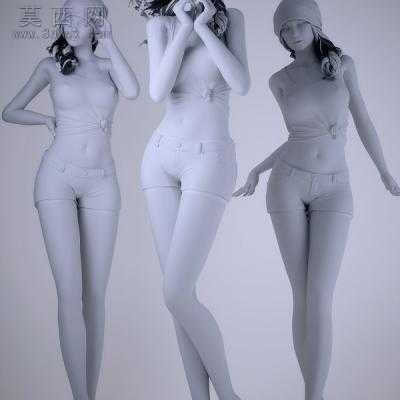 ����ʵ��3dmax��Ůģ��+��ͼ 3Dģ��