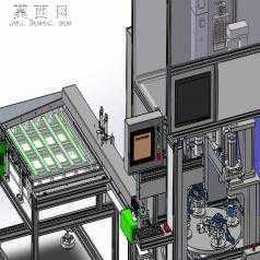 前转轮毂轴承压装机SW设计 3D模型