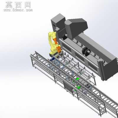 钻铣床自动化方案 3D模型