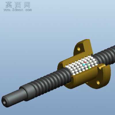 滚珠丝杠螺母副 3D模型