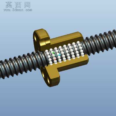 滚珠丝杠螺母副 3D模型