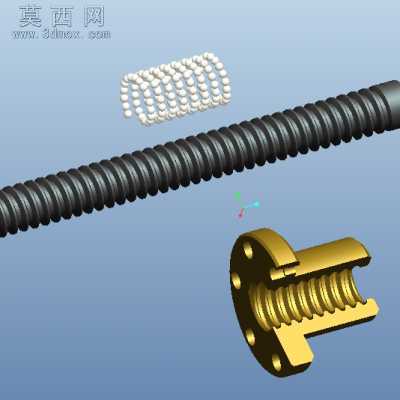 滚珠丝杠螺母副 3D模型