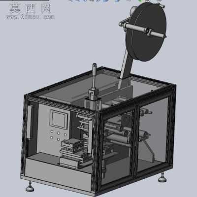 自动贴标机 3D模型
