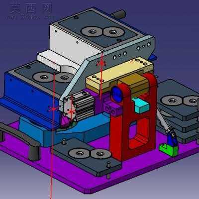 大灯内反光镜灯泡座打螺钉夹具 3D模型