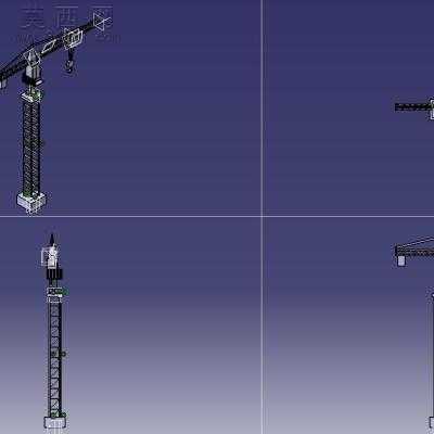 建筑塔式起重机 3D模型