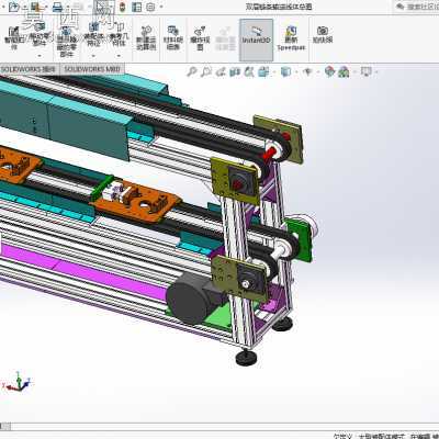 双层链条载具输送线 3D模型