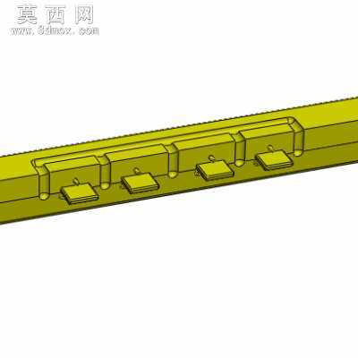 USB注塑模具设计 3D模型