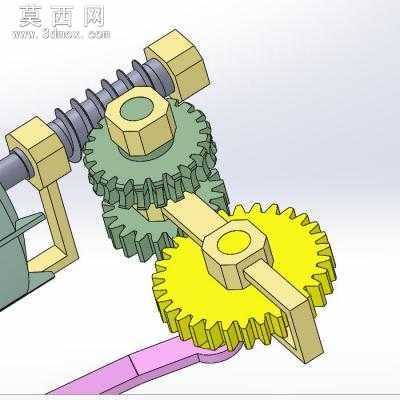 电风扇摆动机构模型 3D模型