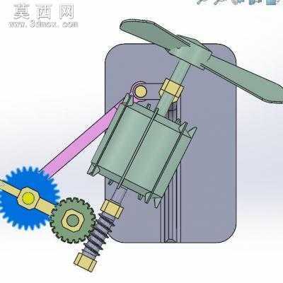 电风扇摆动机构模型 3D模型