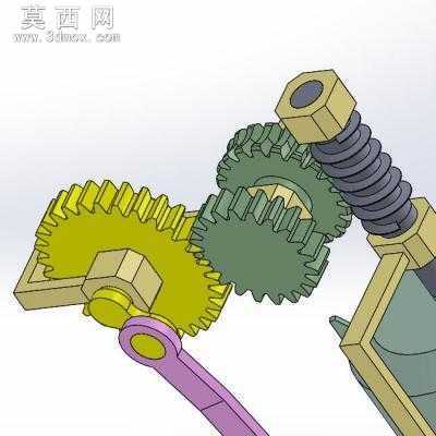 电风扇摆动机构模型 3D模型